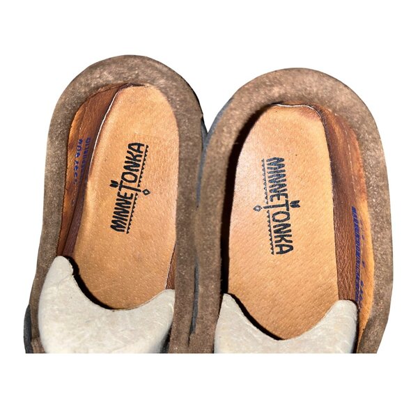 Minnetonka 400 Men’s Hardsole Moccasins Loafer – Brown Suede – Size 9 – Used - Picture 16 of 16